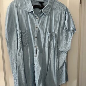 Torrid Light Blue Button Down Shirt